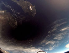 Eclipse visto desde la EstaciÃƒÂ³n Espacial Internacional
